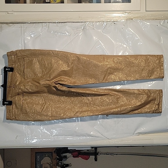 CHICO'S The Platinum Jeggings Bronze gold jeans 2‎ Going Out Sexy - Picture 4 of 6